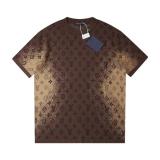 Louis Vuitton Damier Subtle Gradient Jacquard Crewneck Short Sleeve T-Shirt 260512