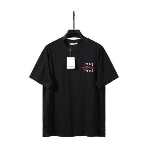 Givenchy 26 New Short Sleeve Embroidered Classic Logo Short Sleeve (Black) 260520