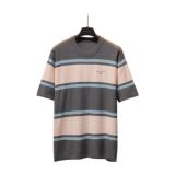 Louis Vuitton New Arrival Camp Collar Short Sleeve Shirt (Light Blue-Gray) 260520