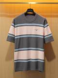 Louis Vuitton New Arrival Camp Collar Short Sleeve Shirt (Light Blue-Gray) 260520