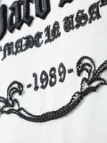 Chrome Hearts 26 New Short Sleeve Embroidered Classic Logo Short Sleeve (White) 260520