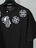 Chrome Hearts New Embroidered Short Sleeve T-Shirt (Black/White) 260520