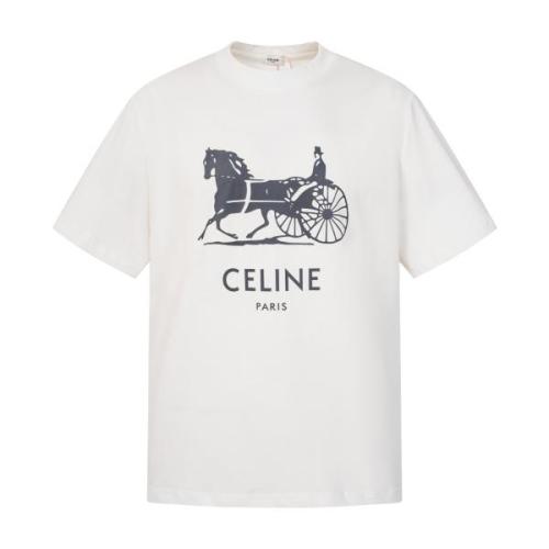 Celine 26SS Year of the Horse Limited Edition Print Double-Yarn Pure Cotton Short Sleeve T-Shirt 260602