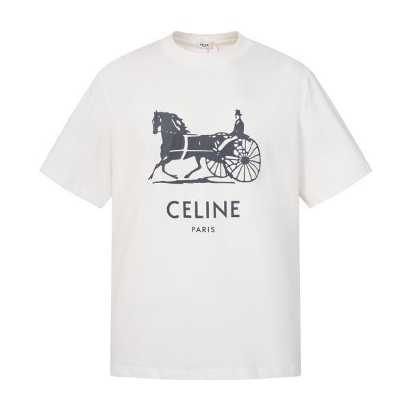 Celine 26SS Year of the Horse Limited Edition Print Double-Yarn Pure Cotton Short Sleeve T-Shirt 260602