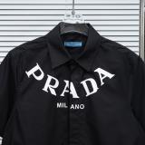 Prada Letter Neck Scarf Short Sleeve Polo 260602