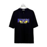 Fendi 280g Crewneck Short Sleeve T-Shirt (Black) 260602