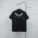 Prada Letter Neck Scarf Short Sleeve Polo 260602