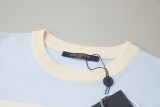 Louis Vuitton 26SS Spring/Summer New Embroidered Logo Stripe Knit Short Sleeve 260609