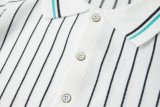 Louis Vuitton 26SS Spring/Summer New Vertical Stripe Leather Tag Knit Short Sleeve 260609