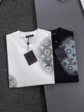 Louis Vuitton 26SS Chest Minimalist Letter Geometric Print Tie-Dye Embroidery Crewneck Short Sleeve T-Shirt 260609