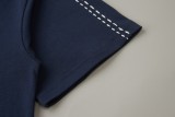Fendi 26SS Early Spring New Collaboration Series Color-Block Embroidered Logo Short Sleeve 260609