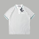 Louis Vuitton 26SS Spring/Summer New Vertical Stripe Leather Tag Knit Short Sleeve 260609