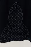 Chrome Hearts CH Heavy Wash 3D Print Leather Patch Embroidered Short Sleeve (Black) 260616