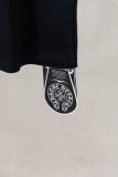 Chrome Hearts CH Heavy Wash 3D Print Leather Patch Embroidered Short Sleeve (Black) 260616
