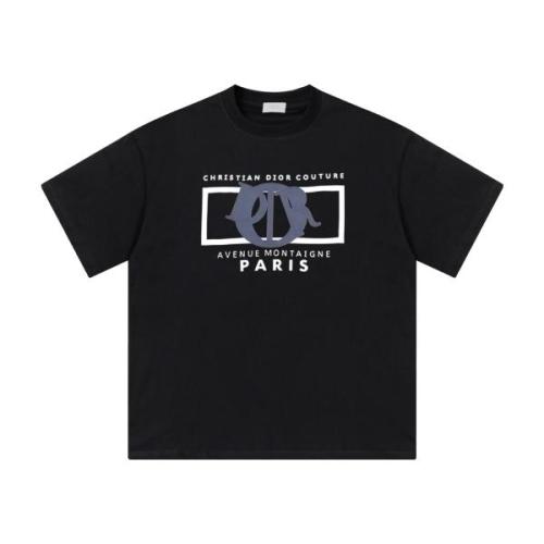 Dior Pure Cotton Fabric Short Sleeve T-Shirt 260616