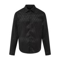 Louis Vuitton New Classic Ice Silk Jacquard Logo Print Long Sleeve Shirt 260624