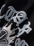 Chrome Hearts Sanskrit Embroidered Distressed Short Sleeve T-Shirt 260624