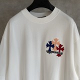 Chrome Hearts New Toothbrush Embroidery Short Sleeve T-Shirt (White) 260624
