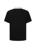 Moncler Embroidered Snap Button Short Sleeve Polo Shirt 260630