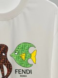 Fendi Classic Chest Letter Logo Print Short Sleeve T-Shirt 260630