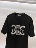 Celine Classic Chest Letter Logo Print Short Sleeve T-Shirt 260708