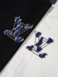 Louis Vuitton 26SS Premium Denim Washed Patch Embroidery Classic Minimalist Short Sleeve T-Shirt 260708