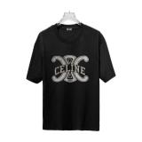 Celine Classic Chest Letter Logo Print Short Sleeve T-Shirt 260708
