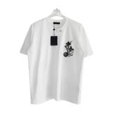 Louis Vuitton Embroidery & Print Round Neck Short Sleeve T-Shirt - White 260714
