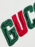 Gucci High Neck Short Sleeve Embroidered T-Shirt - White 260714