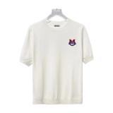 Moncler Classic Chest Logo Short Sleeve Knit T-Shirt - White 260714