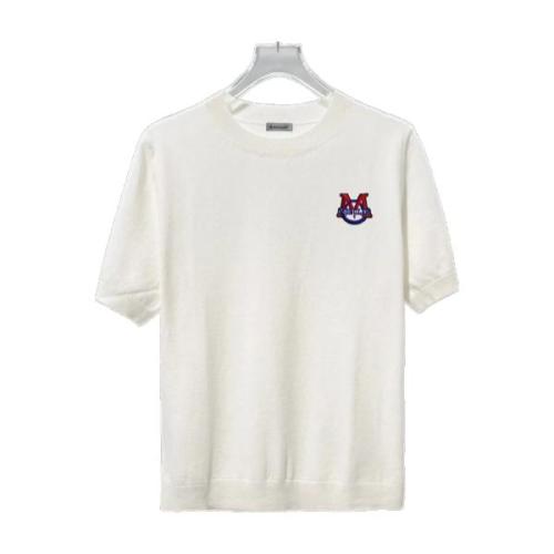 Moncler Classic Chest Logo Short Sleeve Knit T-Shirt - White 260714