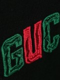 Gucci High Neck Short Sleeve Embroidered T-Shirt - Black 260714