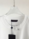Louis Vuitton Embroidery & Print Round Neck Short Sleeve T-Shirt - White 260714