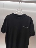 Louis Vuitton Classic Chest Logo Short Sleeve Knit T-Shirt - Black 260714