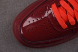 Nike Air Force 1 Low Patent Leather Dark Team Red Safety Orange