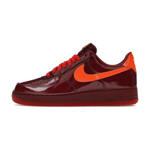 Nike Air Force 1 Low Patent Leather Dark Team Red Safety Orange