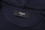 Fendi Cotton Logo Leather Patch Track Jacket - Dark Gray 260721