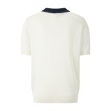 Fendi 26SS Logo Short Sleeve Jacquard Knit Polo - White 260721
