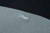 Dior 26SS Striped Logo Short Sleeve Embroidered Knit T-Shirt - Dark Gray 260721