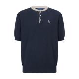Ralph Lauren Pony Short Sleeve Embroidered Henley - Blue 260721