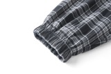Balenciaga 26SS Reversible Plaid 3M Embroidered Hooded Jacket - Dark Gray 260721