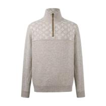 Louis Vuitton 26SS Ribbed Wool Half-Zip Pullover - Warm Gray 260721
