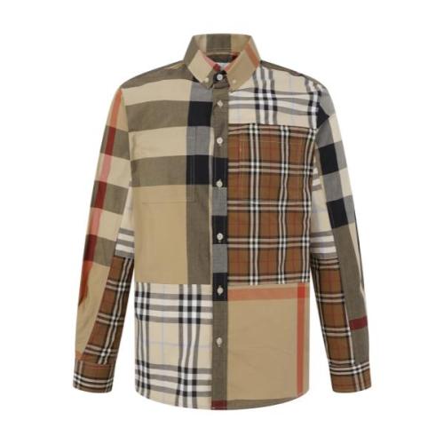 Burberry Color-Block Panel Limited Ed. Long Sleeve Shirt - Olive 260811