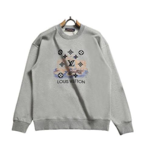 Louis Vuitton Classic Logo Embroidered Long Sleeve T-Shirt - Warm Gray 260818
