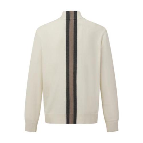 Gucci 26FW Vertical Stripe Striped Knit Long Sleeve Zip Jacket - Warm Gray 261013
