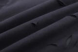 Balenciaga 25SS 3M Logo Print Distressed Layered Long Sleeve T-Shirt - Charcoal 261013