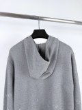 Louis Vuitton Monogram Burnout Knit Long Sleeve Hoodie - Gray 261020