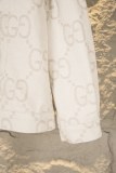 Gucci GG Jacquard Long Sleeve Denim Jacket - White 261020