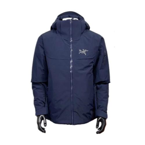 Arc'teryx Winter Macai Hooded Down Embroidered Logo Long Sleeve Jacket - Dark Gray 261020