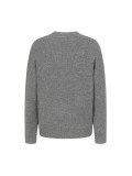 Dior V-Neck CD Letter Logo Long Sleeve Knit Top - Gray 261020